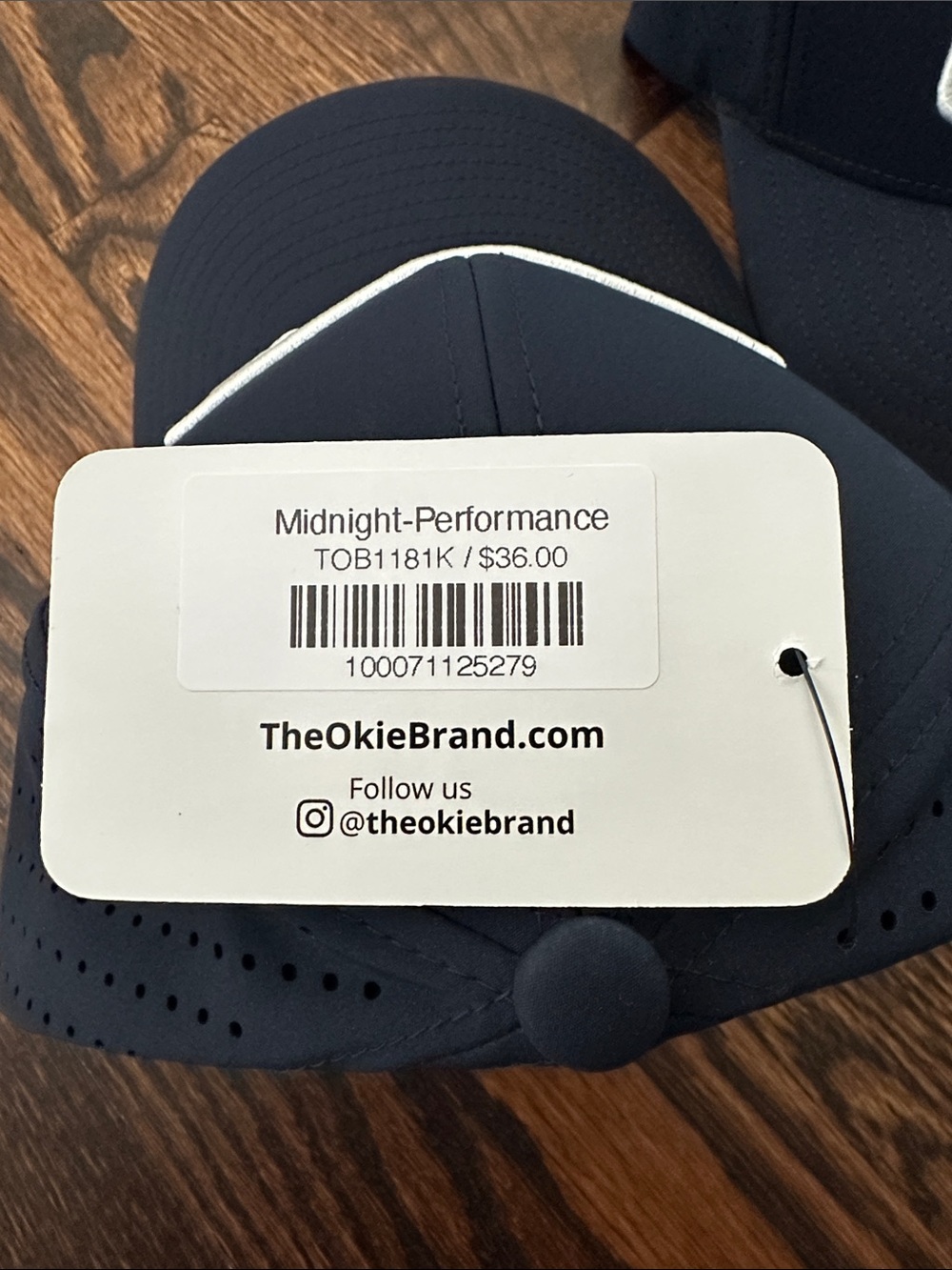 Okie Men's New Navy Mesh-Back Ball Cap Trucker Hat NWT - Picture 3 of 5